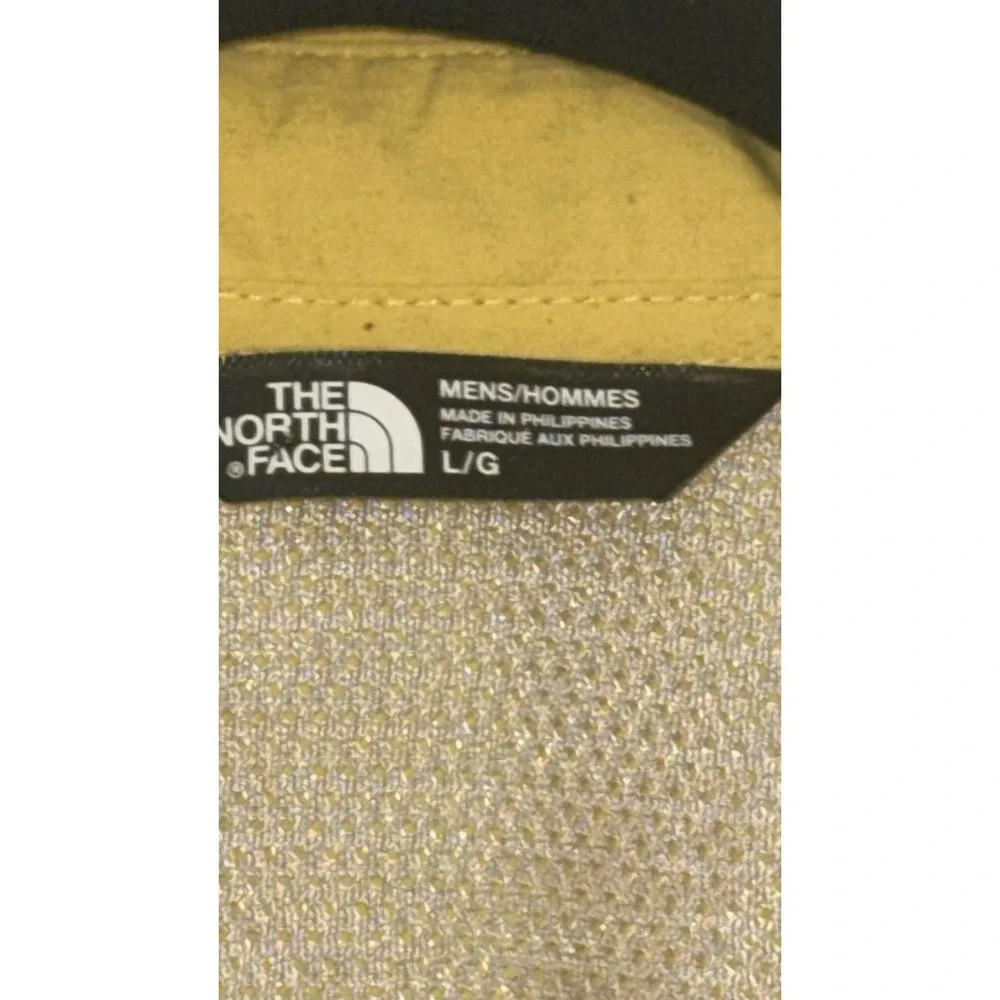 ⛰️The North Face Men's Short Sleeve Plaid Button Up Yellow Size LARGE Hiking